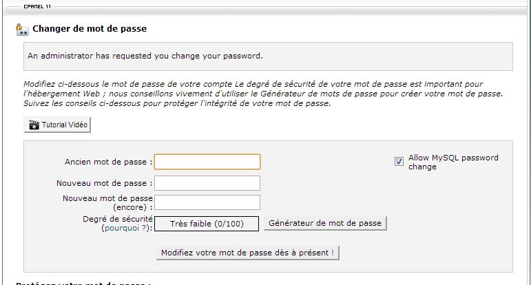 Force Password Change Force Password Change