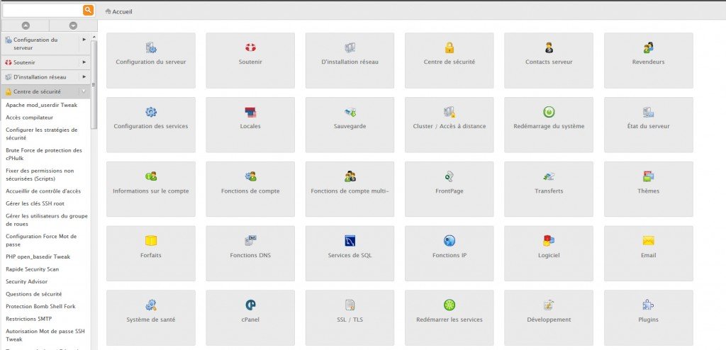 Mettre WHM en Francais Mettre WHM en Francais